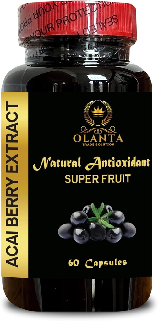 ACAI Berry Extract - luonnollinen antioksidantti Rich Superfood Formula, Acai Berry antioksidantti tuki, nergizing Fruit Blend - 1 pullo 60 kapselia