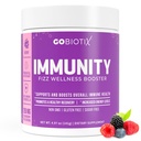 GOBIOTIX-vitamiini C - immuunipuolustus tuki täydentää - Immuniteetti Powder Wellness Booster - Vegaani Superfood - Elderberry, kurkuma, B12-vitamiini täydentää, ei-GMO ja sokeriton (Berry)