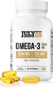 Omega 3 Fish Oil - 1200 MG Fish Oil, 720 MG Omega 3, Lemon Flavor, 60 Softgels, Natural EPA-DHA Softgels för styrka och hälsa, hög styrka, stöd för kvinnor och män