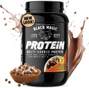 Black Magic Protein Powder - Whey, Egg, ja Casein Complex Enzymes & MCT Powder - Pre Treout ja Post Treout - Uusi Look-Food Chocolate Maapähkinävoi Puffs - 24g proteiinia - 2 LB