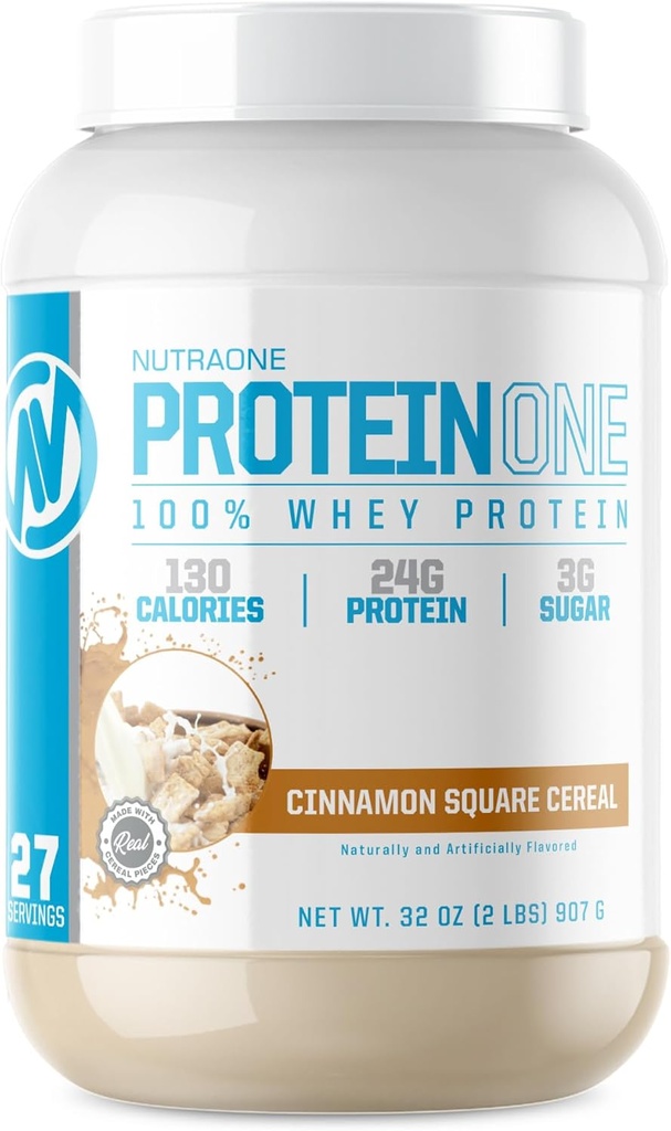 NutraOne ProteinOne Whey Protein Edistää Recovery ja rakentaa lihas proteiini Shake Powder for Men & Women (Cinnamon Square Murot - 2 kg.)