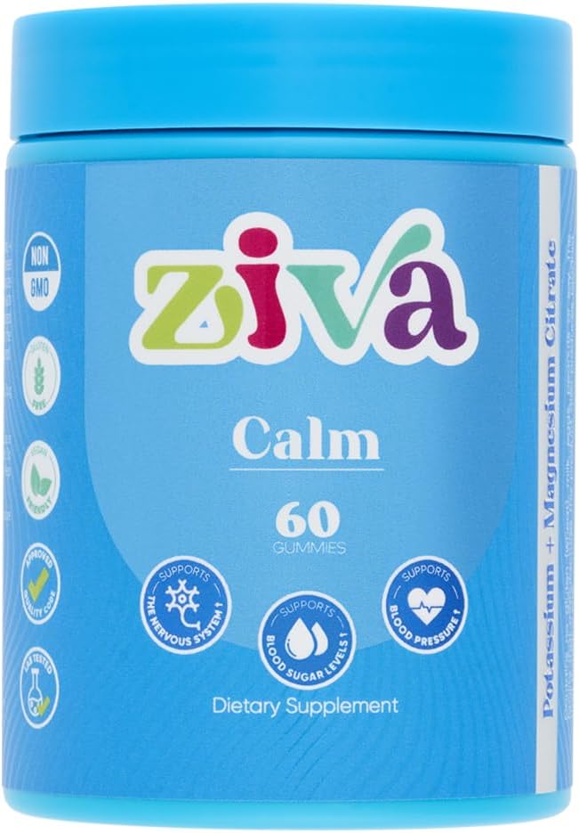 Ziva rauhoittaa Gummies ... Kaliumsilikaatti ja magnesiumsilikaatti täydentää rentoutumista, stressi helpotusta ja lihasten tukea 60
