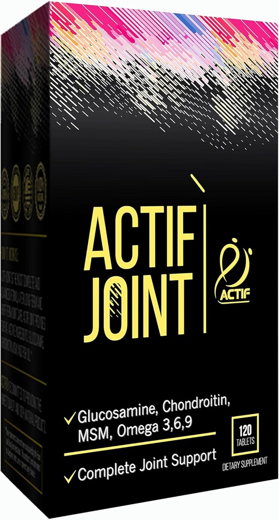 ACTIF Joint Supplement 4-in-1 Fast Relief Maximum Strength, Full Joint Support Formula, Non GMO, 120ct, Valmistettu Yhdysvalloissa
