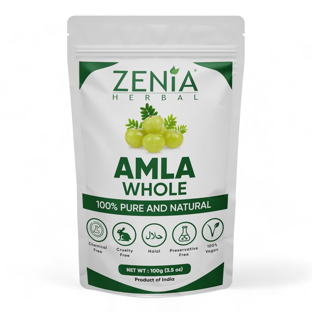 100 gram Zenia torr hela Amla Gooseberry Ayurvedic hårbehandling