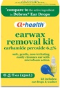 A+Health Earwax Removal Kit, Karbamidiperoksidi 6,5%, Valmistettu USA:ssa, tihkurat ja korvasuoliruisku, 0,5 Ounces