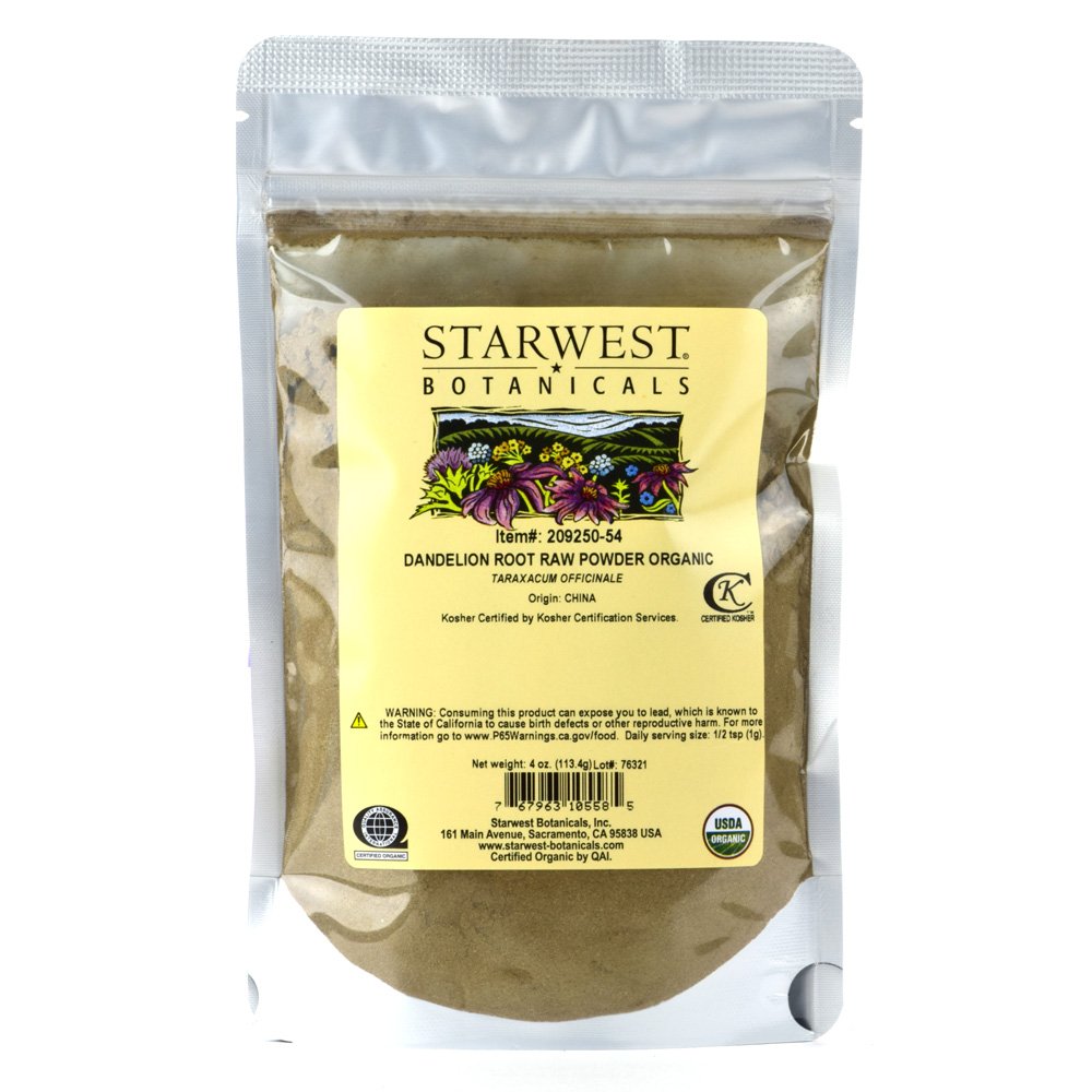 Starwest kasvitieteelliset Luomu Voikukka juurijauhe, 4 Ounces