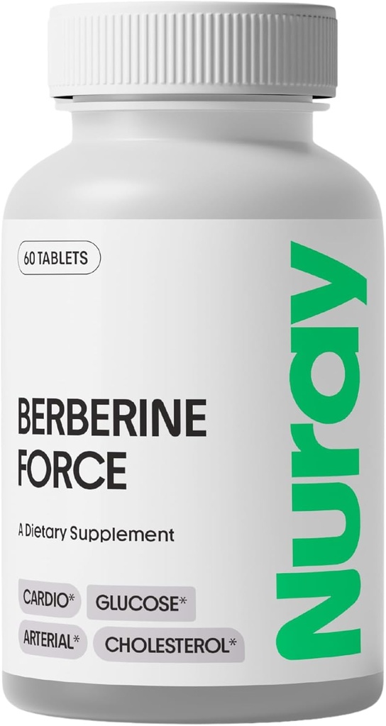 Nuray berberiini Force - tukee kognitiivista terveyttä, ruoansulatuskanavan terveys, sydän- ja verisuoniterveys, ja auttaa ylläpitämään aineenvaihduntaa terveys - Folate, R-Alpha lipoic Acid - 60 Count - 500mg