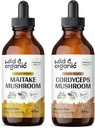 Luonnonvarainen ja luonnonmukainen Maitake Mushroom Tincture 4 fl oz & Cordyceps Mushroom Tincture 4 fl oz