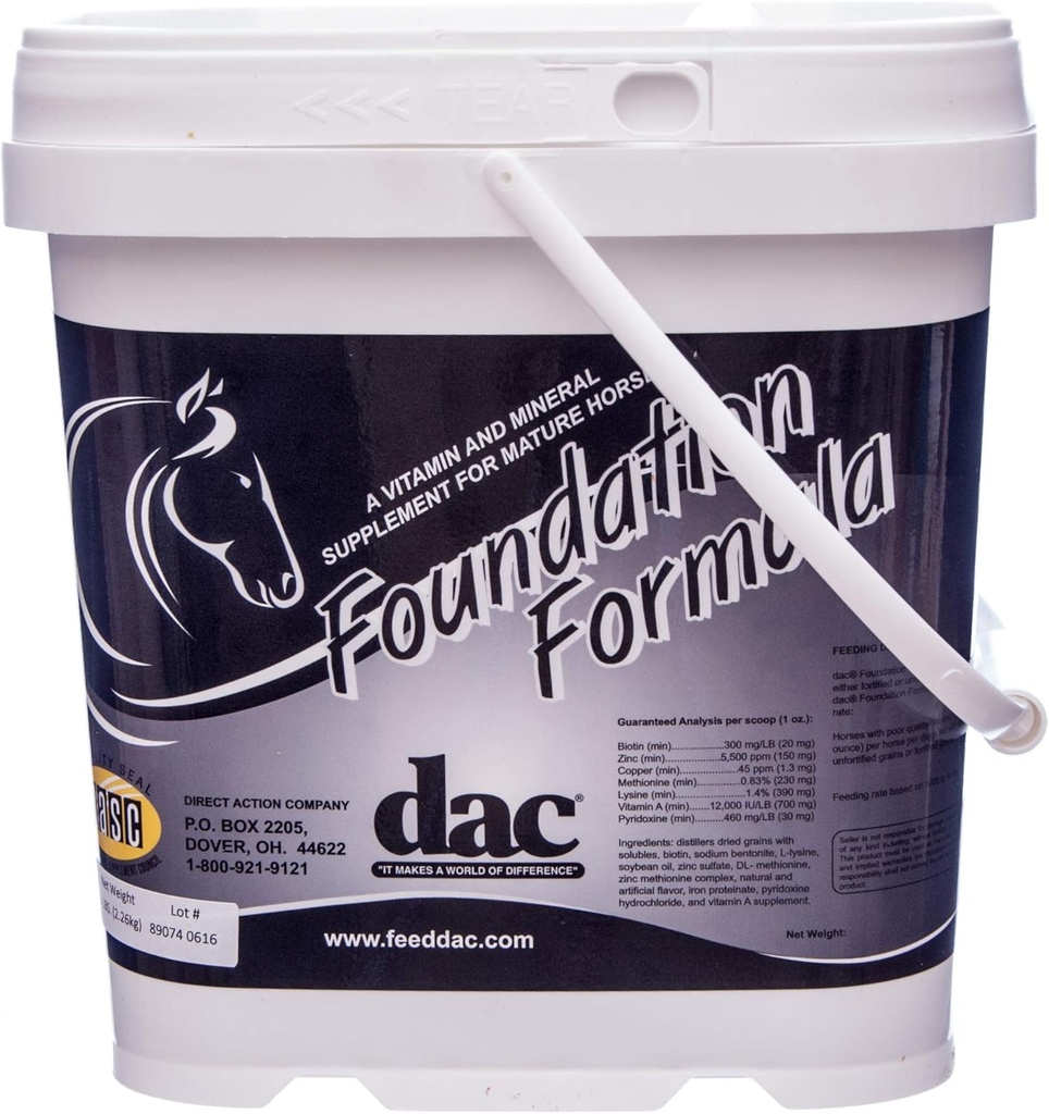 DAC Foundation Formel 5 lb Hoof och Hair Supplement