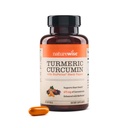 NatureWise Turmeric Curcumin 500mg med Black Pepper Softgels - Extra styrka, förbättrad absorption - 95% Curcuminoids & BioPerine för immunstöd - Glutenfri, icke-GMO - 30 greve