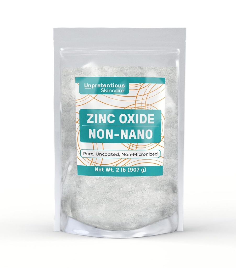 Mahtamaton Ei-Nano Sinkkioksidi, puhdas ja päällystämätön, kätevä Resealable Bag varastointiin (2 punta)