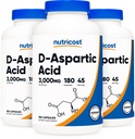 Nutricost D- aspartiinihappokapselit (180 kapselia) (3 pulloa)