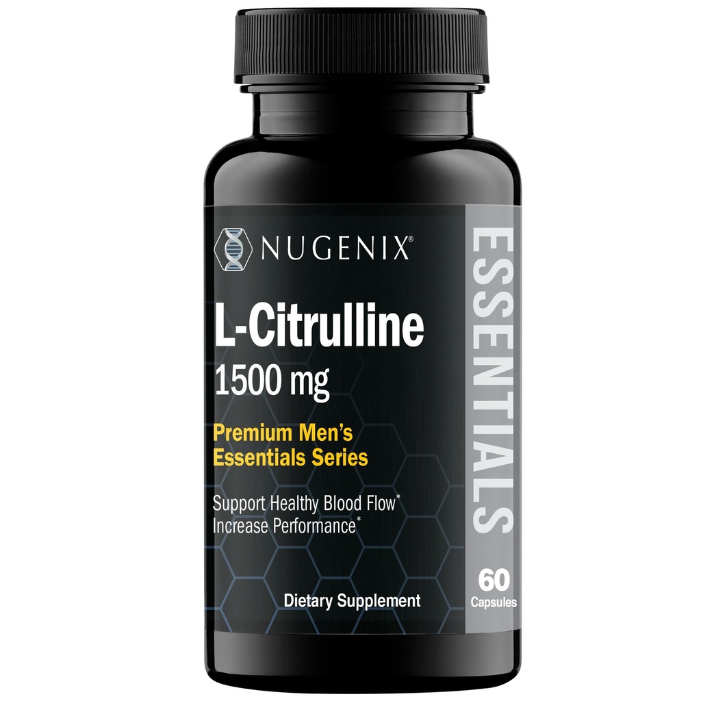 Nugenix Essentials L-sitrulliini täydentää parantaa veren virtausta ja suorituskykyä - 1500 mg, 60 kapselia