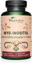Vegavero Myo-Inositol & D-Chiro Inositol | Hormon Balance & Ovarian Support | med Folate, Resveratrol, CoQ10 | 40:1 Ratio | Lab-Tested | 120 Caps | Vegan