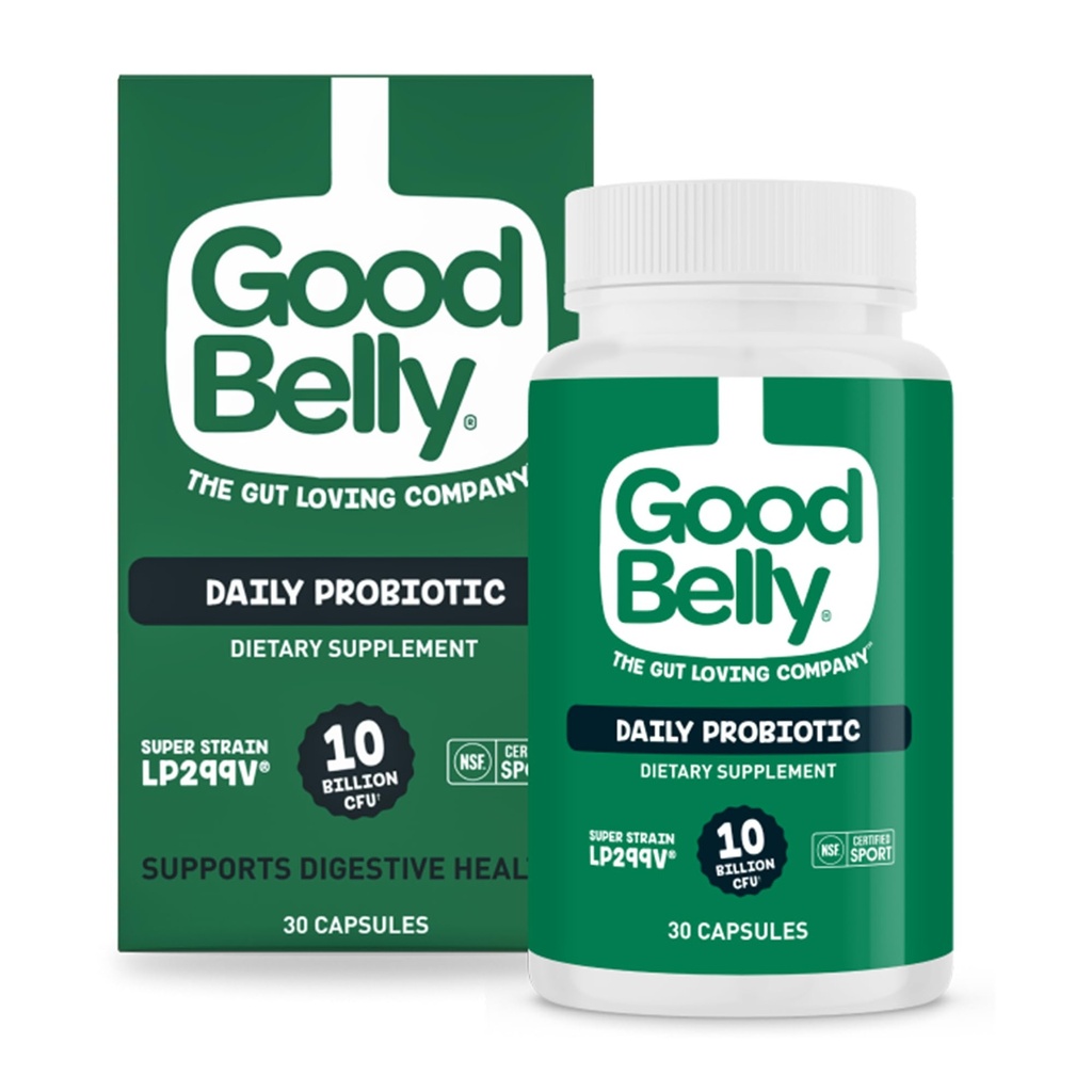 GoodBelly Probiootti Kapselit digestiivisen terveyden Vegaani Probiootti täydentää 10 miljardia live kulttuurit . Probiootit naisille ja miehille... 30 kapselia