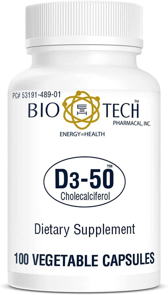 Bio-Tech Pharmacal D3-vitamiini (D3-50 50k IU, 100 veg kreivi)