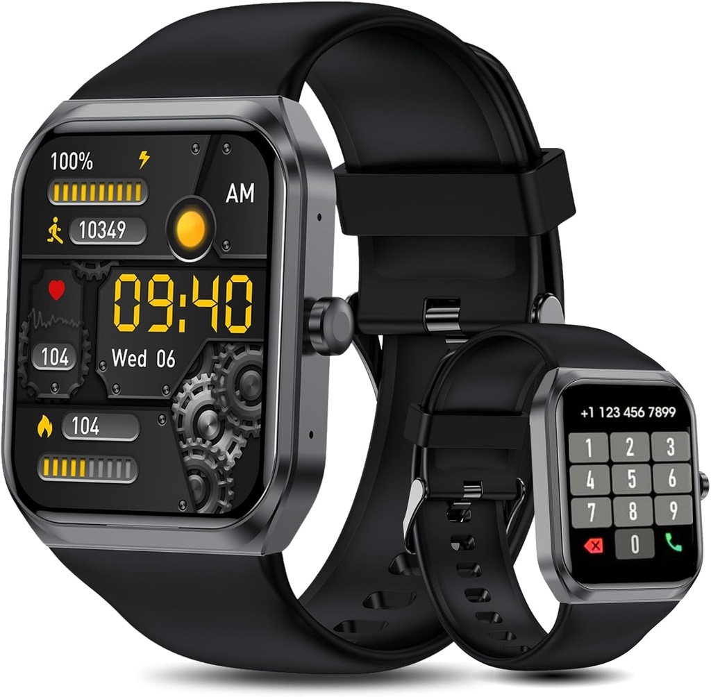 Smart kellot miesten naisten (Vastaus tehdä puhelu), 1,95" Fitness katsella veren happi Heart Rate Uni Monitor, 100+ Urheilu IP68 vedenpitävä Fitness Watch Android iOS-puhelimet