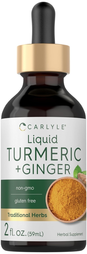 Carlyle Turmeric ja inkivääri Drops 2 fl oz 
