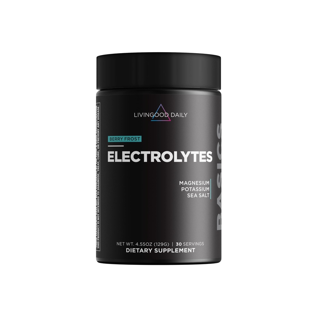 Livingood Daily Electrolytes Powder, Electrolytes Hydration Drink Mix med vitamin C, Magnesium, Taurine & Sea Salt, Electrolyte Supplement för energi & Hydration, Keto, Berry Frost Flavor, 30 Srvgs
