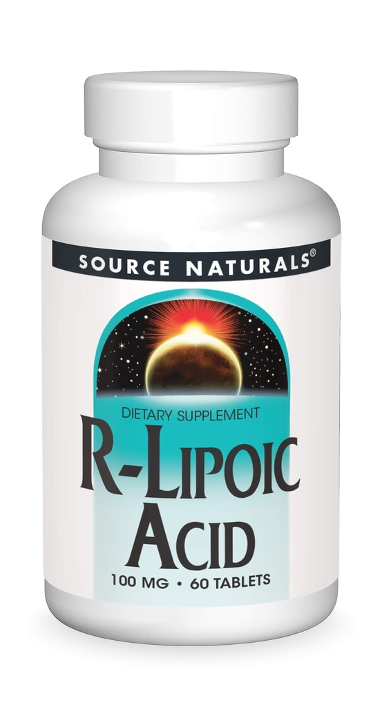Source Naturals R-lipoiinihappo, 100 mg - 60 tablettia