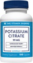 Shoppaile kaliumsitraatti 99MG, tukee sydän- ja verisuonitautien ja soluterveyden (100 kapselia)