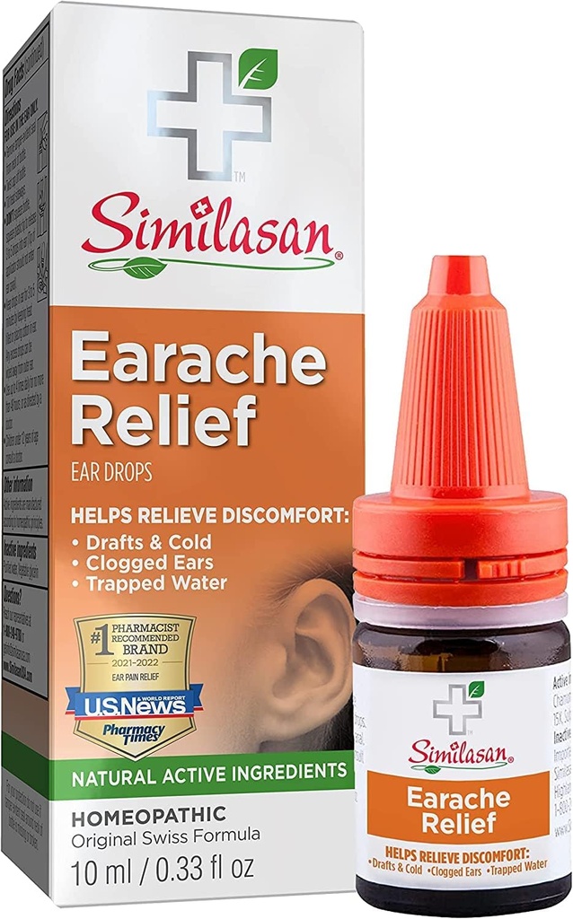 Similasan Eurache Relief Korvatipat 10 ml (kaksi pakkausta)
