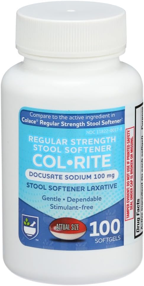 Rite Aid Col-Rite Softener kapselit, 100 mg - 100 Count ...