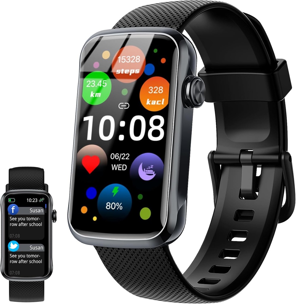 Smart Watch, 1,47" HD Smartwatch miesten 24 urheilutilat, IP68 vedenpitävä Fitness Tracker 24/7 Heart Rate/Sleep/SpO2 Monitor, Step Tracker, Pedometri, Activity Tracker Android iOS