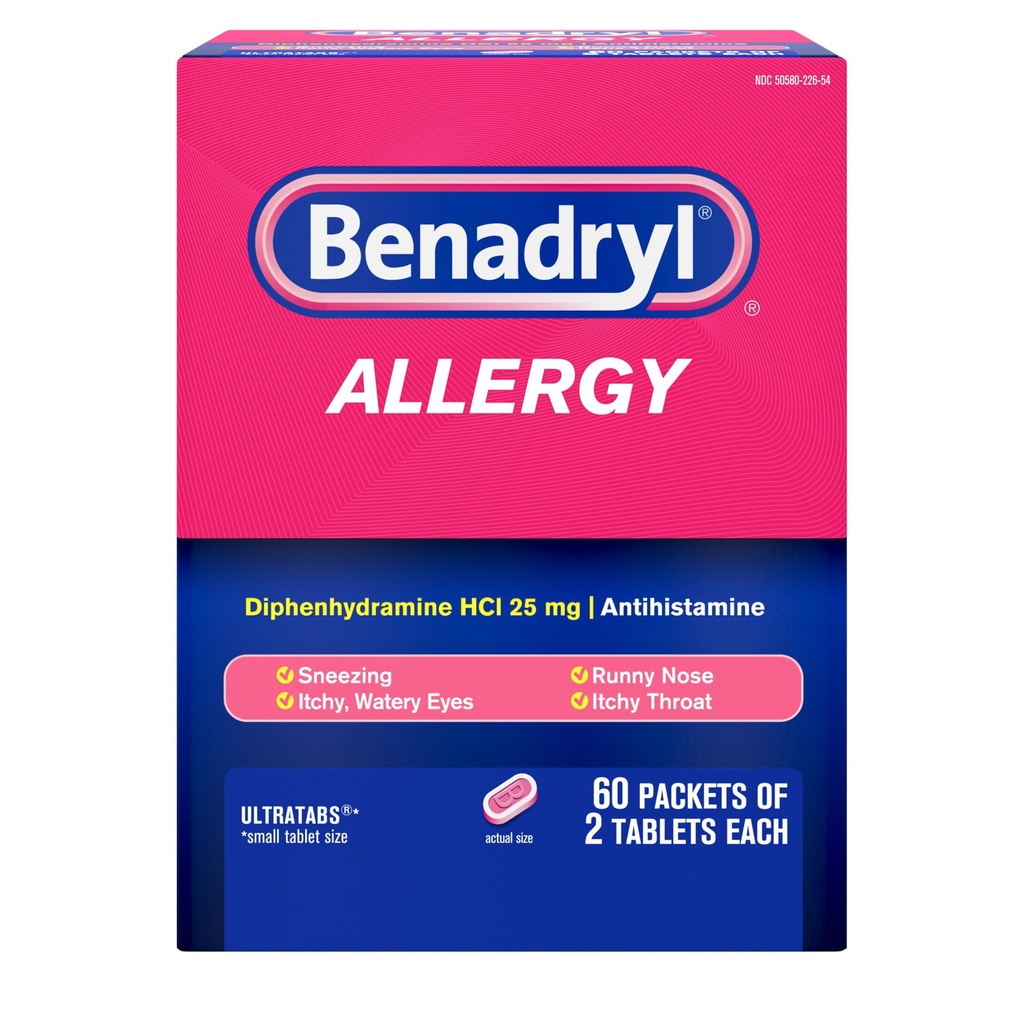 Benadryl Allergia ULTRATAB 60X2 DISPENSIT