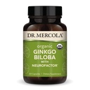 Tohtori Mercola Organic Ginkgo Biloba NeuroFactor - Tukee aivojen terveyttä - Standardoitu Ginkgo Leaf Extract - Polyfenoli-rikas kahvi hedelmä - 30 kapselia