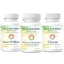 Dr Clark Store Intestine Support & Cleanse Kit - med Freeze-Dried Green Black Walnut Hulls, Wormwood och Cloves-Helps underhåll Optimum Intestinal Function