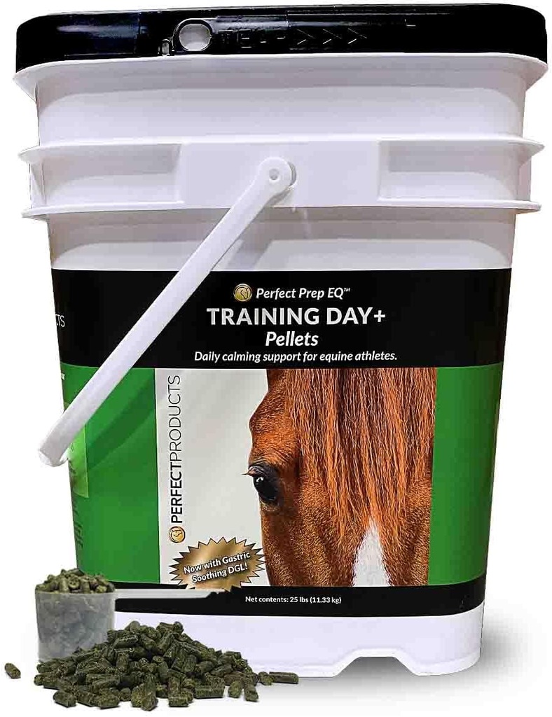 Täydellinen Prep EQ harjoituspäivä+ Pellettiä Näytä turvallinen hevosen Calming Supplement (25 lb)