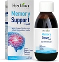 HERBION Naturals Muistin tuki neste - auttaa parantamaan aivojen toiminta & Poissa mielentila, ylläpitää terve mieliala Ginkgo Biloba, aikuiset ja lapset yli 12 vuotta, 5 fl oz, 150 ml