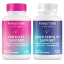 Vaaleanpunainen Stork Hänen ja hänen hedelmällisyyttä Bundle: Hedelmällisyys täydentää naisten, hedelmällisyys täydentää miesten, hedelmällisyyttä prenataali vitamiini, Vitex, inositoli, Folaatti, B6-vitamiini, 60 kapselia
