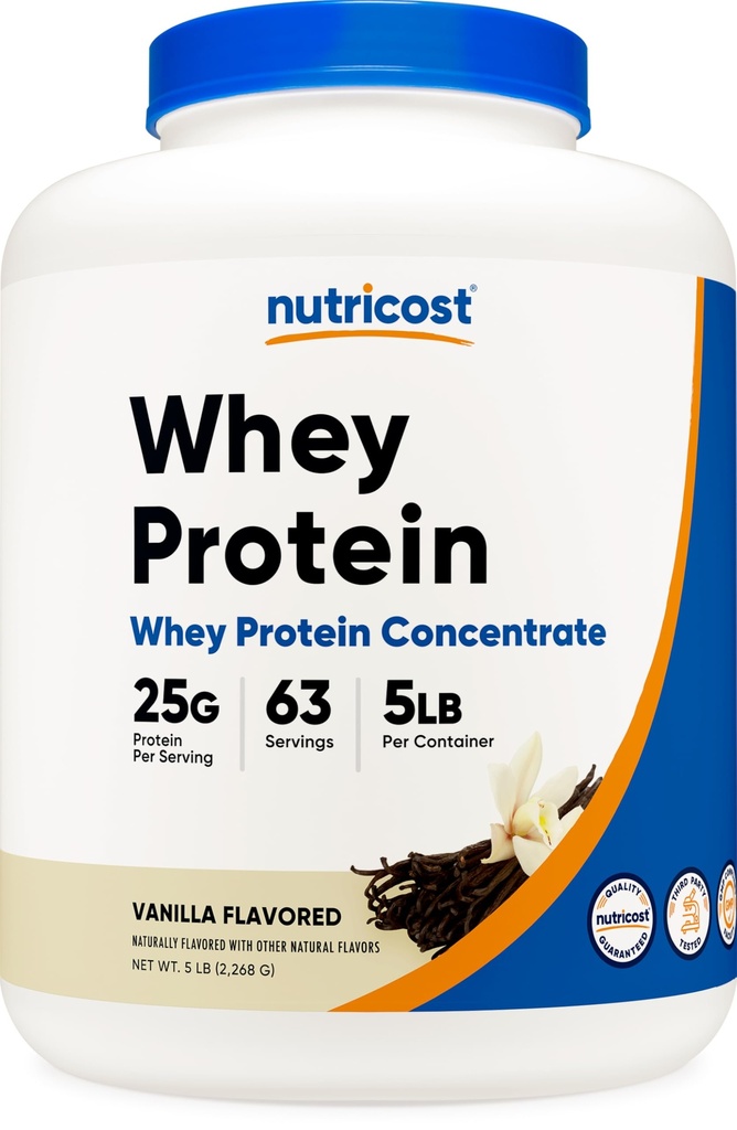 Nutricost Whey Protein Powder, Vanilja, 5 kg - Whey Protein konsentraatti