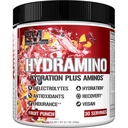 Evlution Nutrition HYDRAMINO Complete Hydration Multiplier, Kaikki 6 Elektrolyyttiä, C-vitamiinia ja B-vitamiinia, nestettä lisäävää Aminoa, kookosvettä, kestävyyttä, hyödyntämistä, antioksidantteja, 30 tarjoilua, hedelmäpunssi