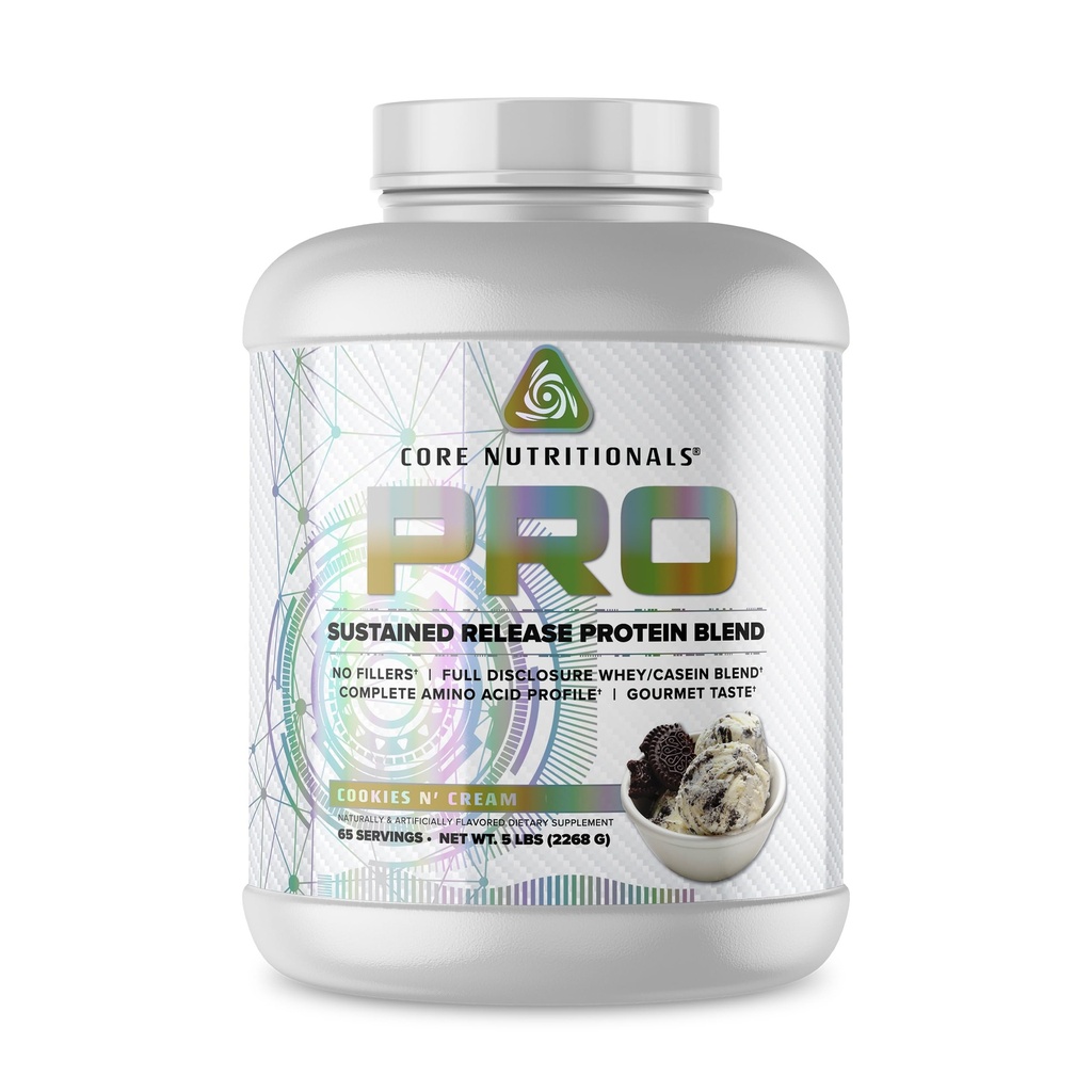 Core Nutritionals Pro Pitkäkestoinen julkaisu Whey Protein Blend 