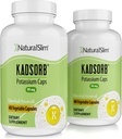 NaturalSlim Natural Kaliumsitraatti Glukonaatti 99 mg - Kadsorb tukee Elektrolyyttitasapaino & normaali pH - Absorbable Kalium täydentää Essential Minerals - Non GMO 400 kapselit 2 pakkaus