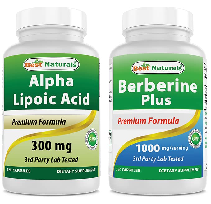 Bästa naturliga Alpha Lipoic Acid 300 mg & Berberine Plus 1000 mg