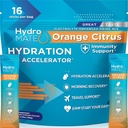HydroMATE Elektrolyyttejä Powder kanssa alhainen sokeri - 16 Instant Hydration Packets kanssa C-vitamiini Orange lisätä energiaa - Low Sugar Elektrolyyttejä Powder Packets tukea Hydraation nopeasti Party Recovery