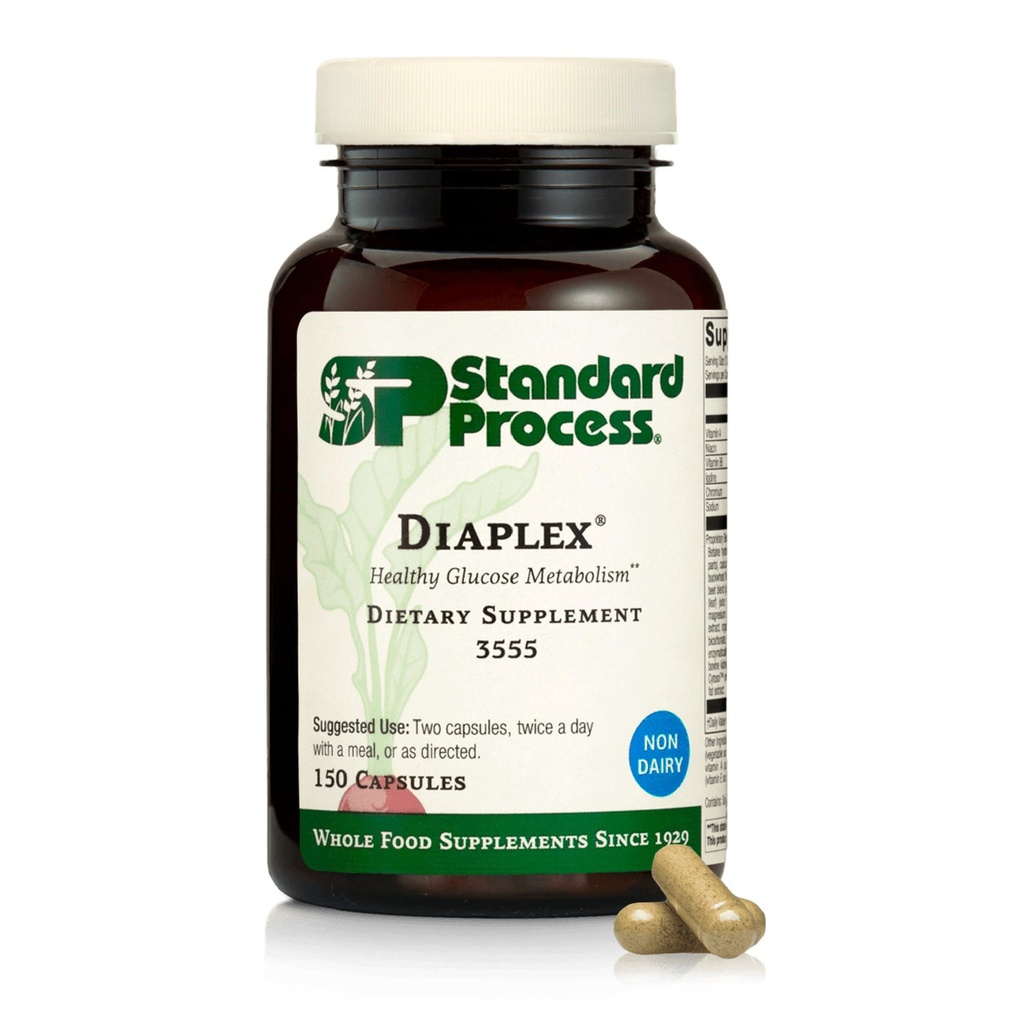 Standard Process Diaplex - täydentää Pancreas & Sappirakon tuki - sisältää kromi & antioksidantti A-vitamiini - ei- meijeri - 150 kapselia (75 tarjoilua)
