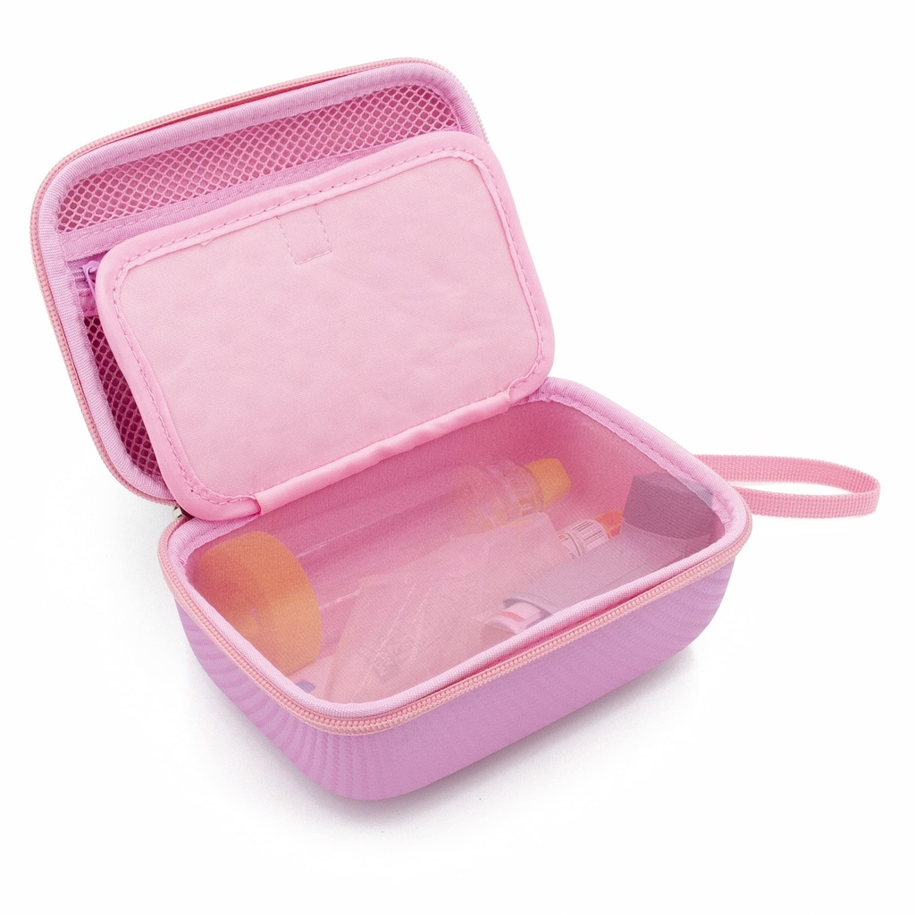 CASEMATIX Pink Travel Case Bag Kompatibel med Astma Inhaler, Masker, Spacer - Fall Endast