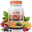 Liposomal Vitamin C med Zink Capsules - Vit C Organic Elderberry, Amla, Camu Camu- Vitamina C High Absorption, Anti Aging, Immune Support,1500mg/Serving 3 Month Supply Gluten Free NON GMO Veggie Caps