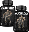 ONL Testosteron Supplement för män - Major Load Testosteron Booster med Horny Goat Weed & Maca Root - Tongkat Ali Energy Pills för Stamina & Styrka - Test Booster 60 Capsules (2pk)