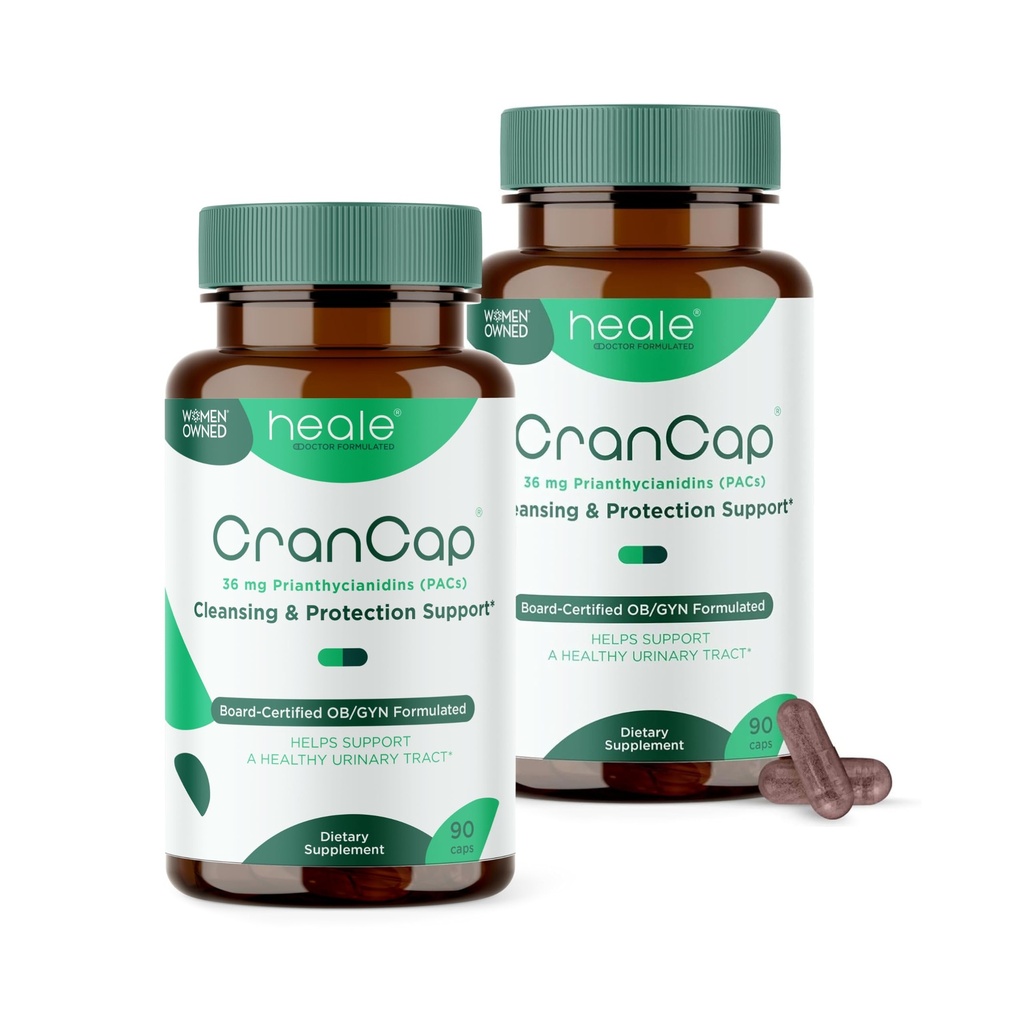 Cranberry Pills - Urinary Tract Health Cranberry Supplement - 36mg Potent PACs - Non GMO, Vegan, Gluten Free - av Heale - 180 kapslar