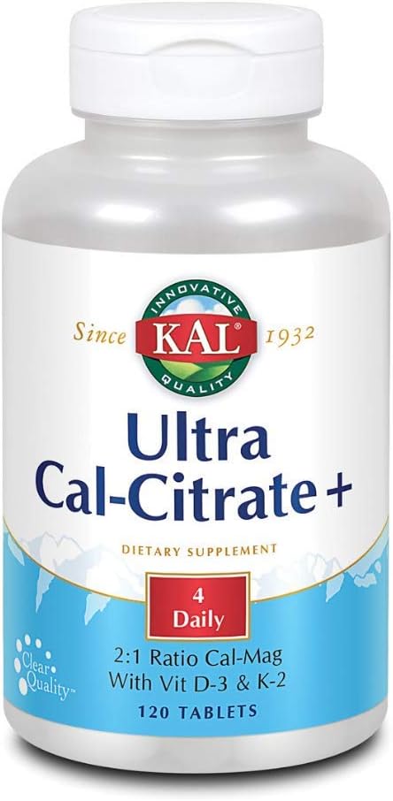 Kal Ultra Kalsiumsitraatti Plus -tabletit, 120