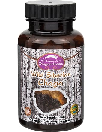 Dragon Yrtit - Wild Siperian Chaga kapselit - 100 kapselia, 450 mg
