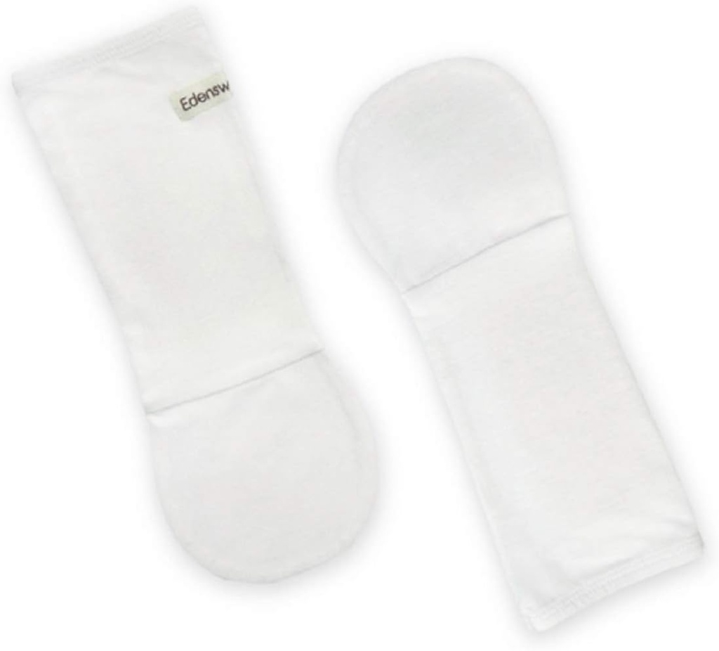 Sinkki-infusoitu Vastasyntynyt Vauva ja Toddler hanskat Ei Scratch Mittens for Ekseema - Märkä kääreterapia (24 kuukautta, valkoinen)