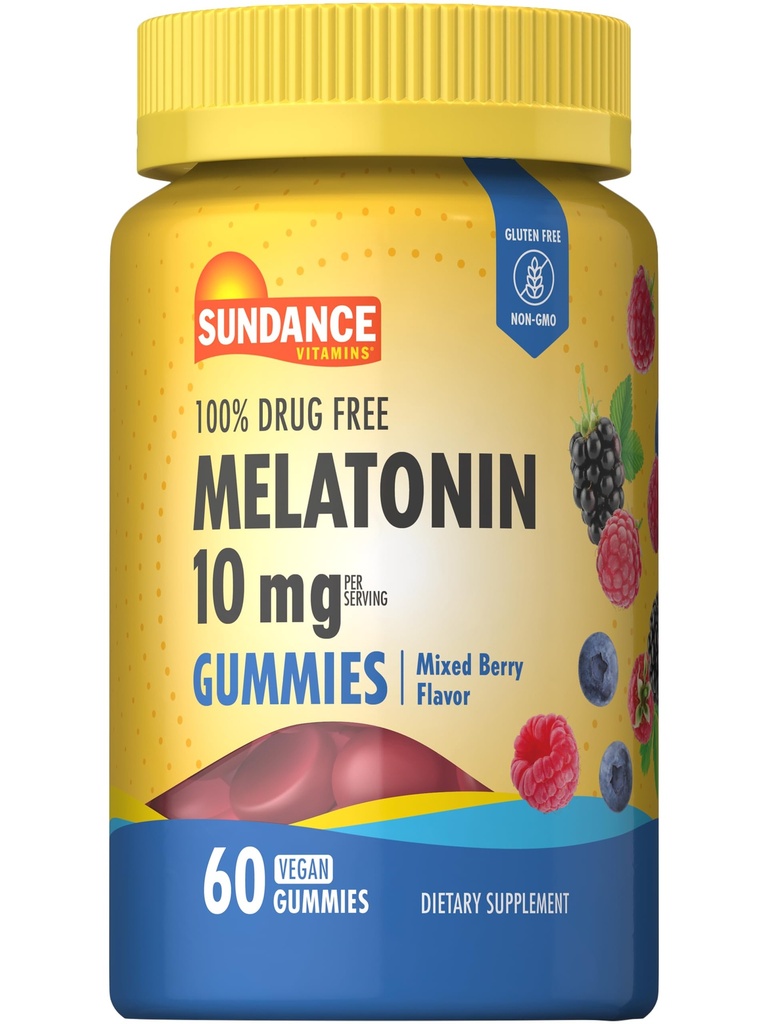 Sundance Melatoniini 10 mg Gummies for Adults ... 60 Count...