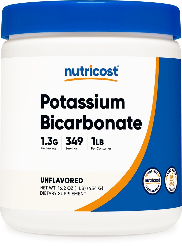 Nutricost Kaliumbikarbonaatti Powder 1 LB - Gluteeniton, muu kuin GMO